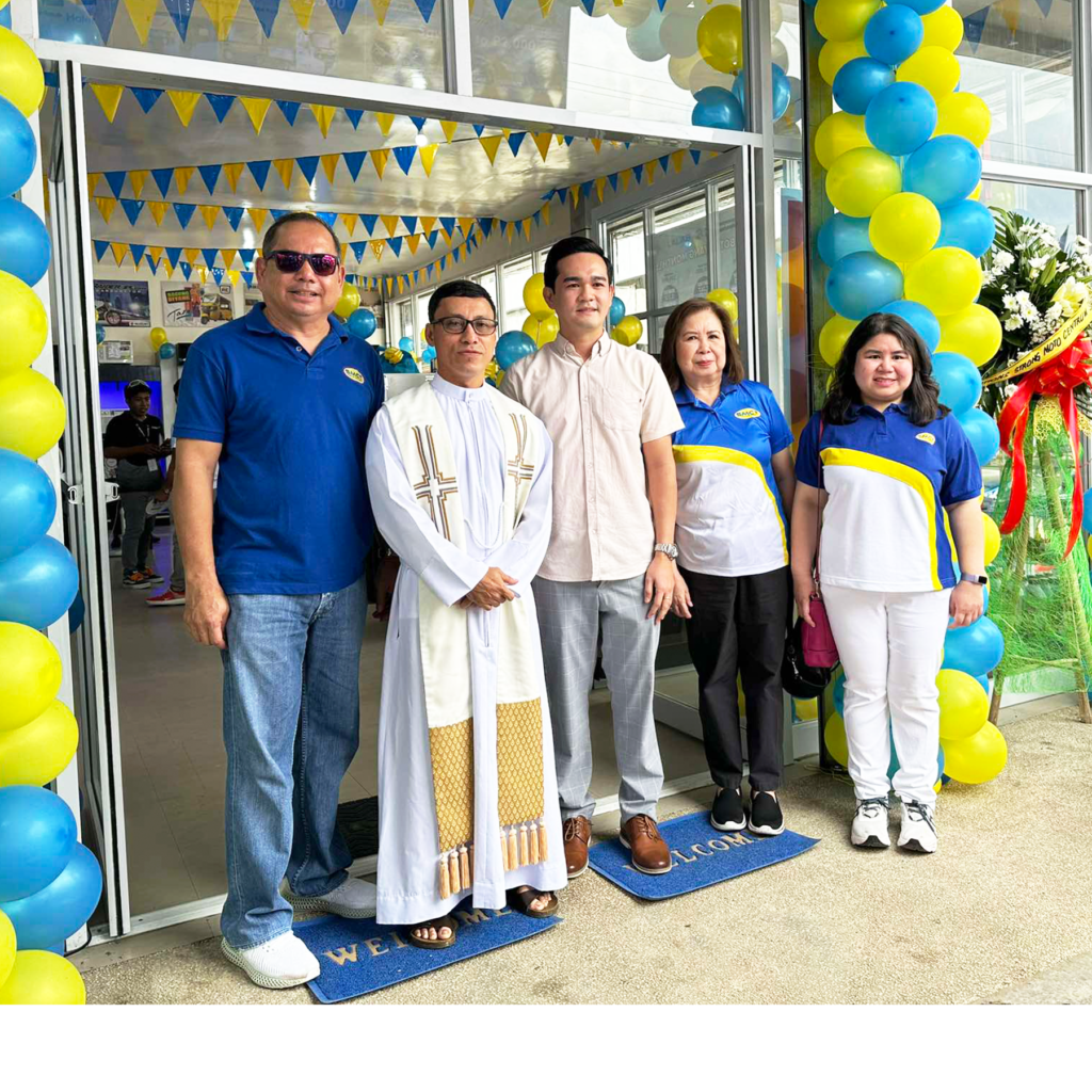 Priest with the four of the important people in the event