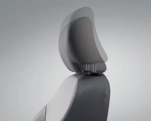 Height adjustable front seat headrest